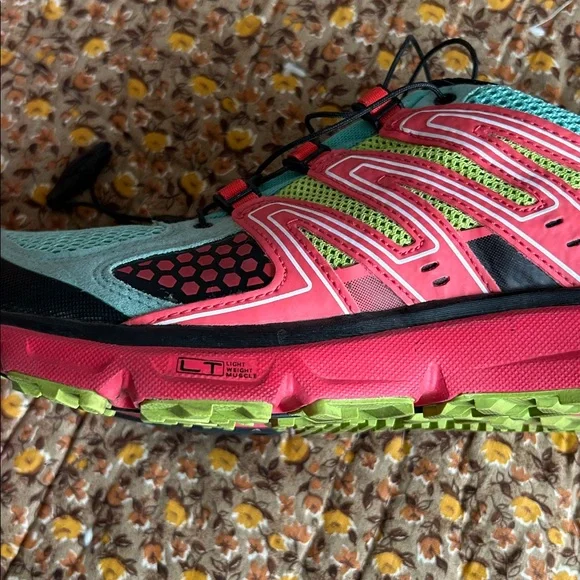 Salomon XR Mission 1 Teal and Red Trail women’s Running Shoes size 8.5 - Picture 5 of 13